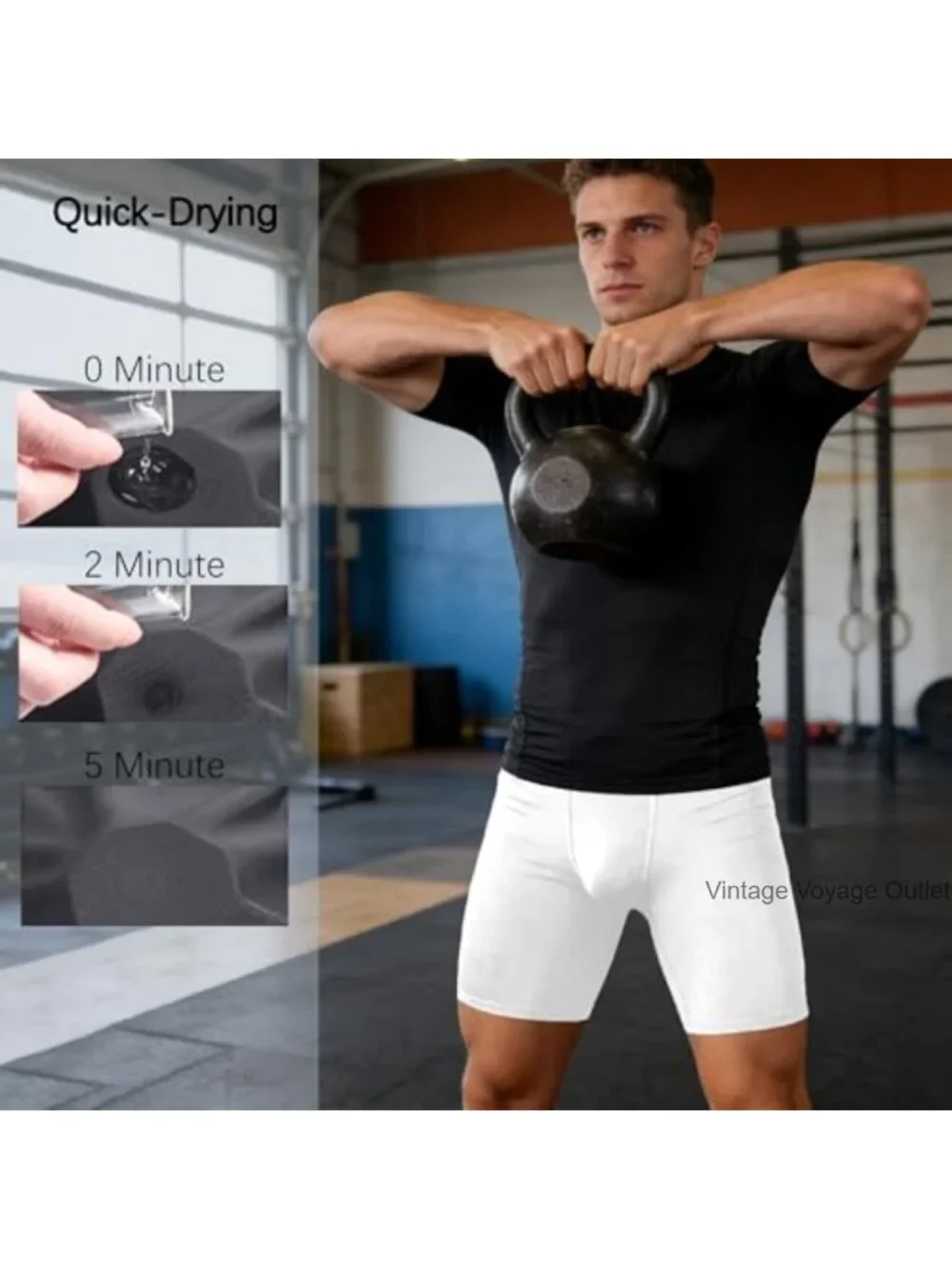 Men's Compression Shorts Spandex Athletic Workout Baselayer Boxer Briefs